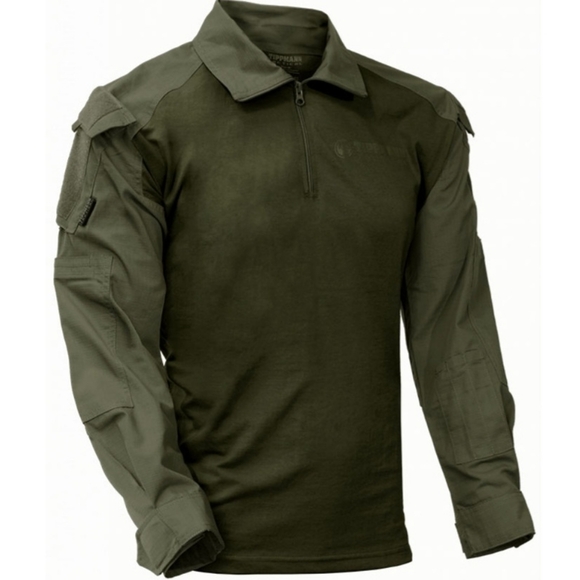 Tippmann Tactical TDU Jersey Shirt Olive Army Green 1/4 Zip Paintball Size XL - Picture 1 of 13